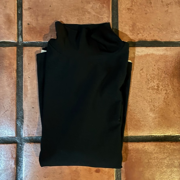 SPANX Sleek Black Turtleneck Sweater with suck in your stomach lining - Picture 2 of 5